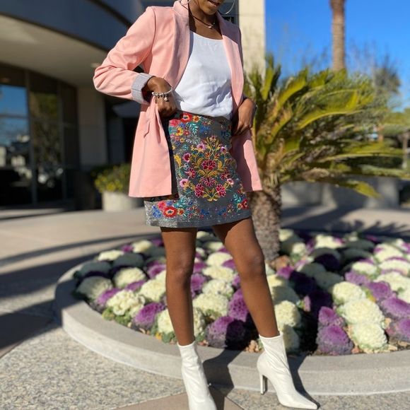 Silver Flower Skirt - Picture 4 of 5